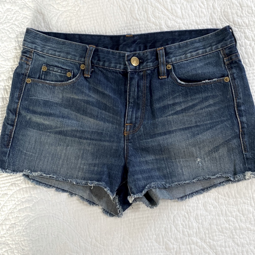 NWOT J. Crew Cut off denim distressed shorts 28